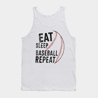 Eat Sleep Baseball Repeat Funny Baseball Player Tank Top